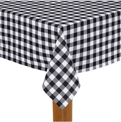 Buffalo Check Black 100% Cotton Table Cloth for Any Table 52"X70"