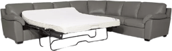 Lothan 3-Pc. Leather Queen Sleeper Sectional Sofa, Created for Macy's