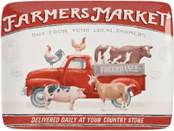 Vintage Farm Rectangular Platter