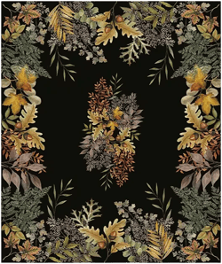 Sophisticated Autumn Tablecloth, 70" x 84"