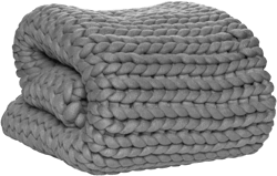 Chunky Knit Weighted Throw, 11.9 lbs, 48" x 72"