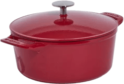 Enameled Cast Iron 5.5-Quarts Round Dutch Oven with Lid