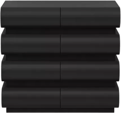 8 Drawer Dresser for Bedroom, Black Dresser No Handle, Modern 8 Chest of Drawers with Wide Storage