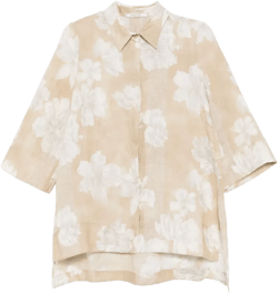 floral-printed shirt