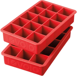 Perfect Cube Silicone Ice Cube Tray for Whiskey, Bourbon, Spirits & Liquor, Set of 2