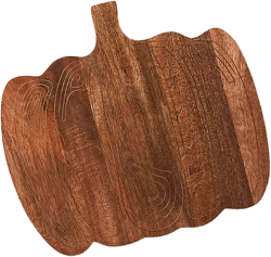Wood Inlay Pumpkin Cheese Board