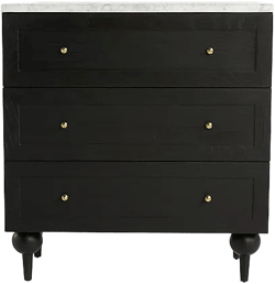 Fern Marble-Top Three-Drawer Dresser
