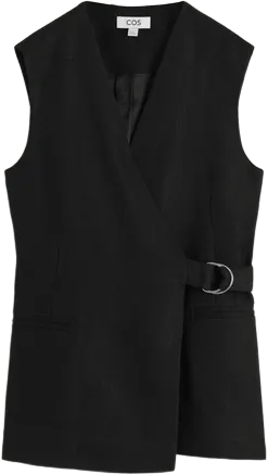 BELTED WRAP-FRONT VEST