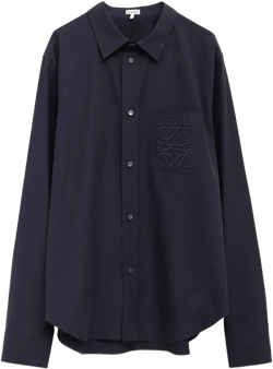 Anagram-embroidered long-sleeves shirt