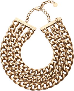 layered curb chain necklace