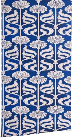 ShowMeMars Art Deco Florals On Dark Blue Removable Wallpaper