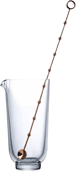 Nude Glass Hepburn Mixing Glass with Stirrer