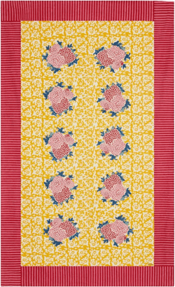 floral-print cotton tablecloth (240cm x 140cm)