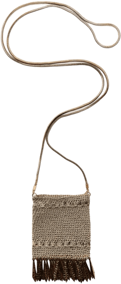 METALLIC MESH FRINGE MINI BAG