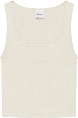 HOMESTRETCH™ RIB SQUARENECK WAIST TANK