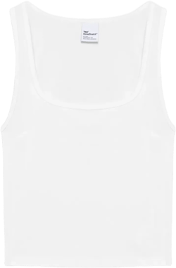 HOMESTRETCH™ RIB SQUARENECK WAIST TANK