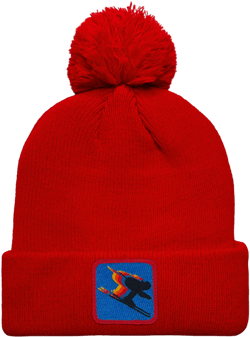 BIRDS OF PREY 2024 POM POM RIB BEANIE - RED