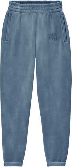 Blue Puff-print Logo Sweatpants