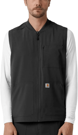 Carhartt Men's Force® Cross-Flex Lightweight Scrub Vest X-Large Black