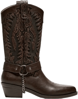 Animal print cowboy boots