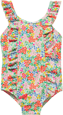 Bow Back Swimsuit-Sweetcorn Tropical Flowerbed