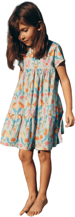 Ariel Twirly Jersey Dress-Pale Blue Mermaids