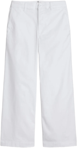 Barnsbury Crop Chino Trousers-White