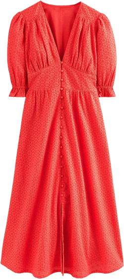 Broderie Midi Tea Dress-Jam