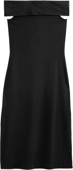 Bardot Jersey Midi Dress-Black