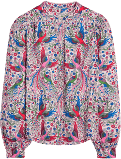 Ara Long Sleeve Top-Multi, Enchanting Peacock