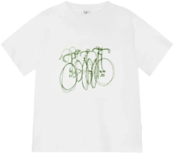 bicycle-print T-shirt