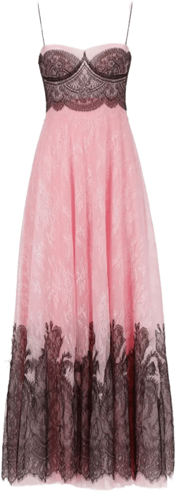 lace-panelled sleeveless maxi dress