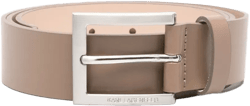 square-buckle leather belt