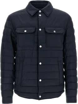 quilted shirt-collar padded jacket