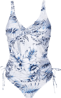 palm-tree print tankini 