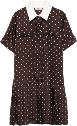 geometric-print mini dress