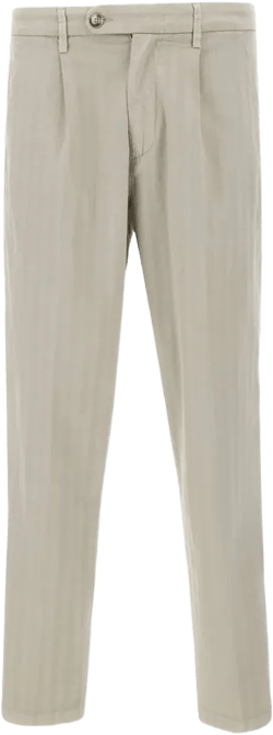 vertical-striped tailored trousers
