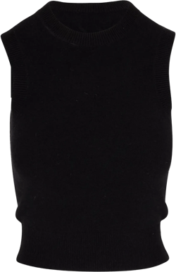 round-neck knitted vest 