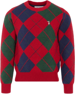 diamond-pattern knit 