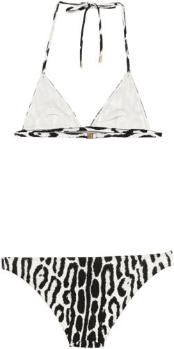 leopard-print triangle bikini