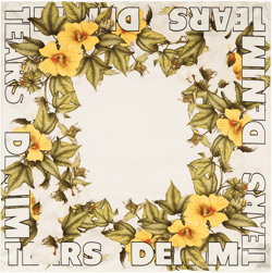 Denim Tears - Men's Floral Logo Silk Scarf - (Multi)
