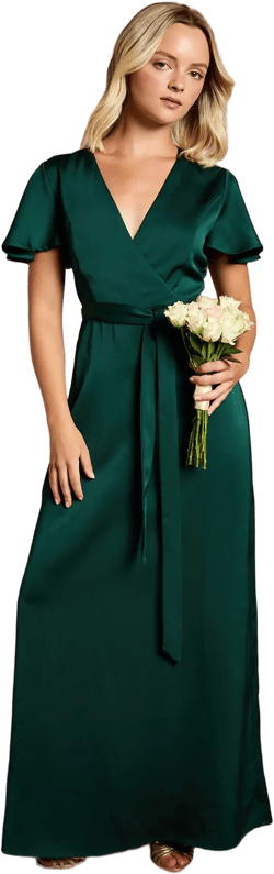 Teen Coast Angel Sleeve Bridesmaids Dress