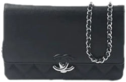 Wallet On Chain leather crossbody bag
