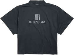 Women's Nano Bb Cropped T-shirt in Black Faded