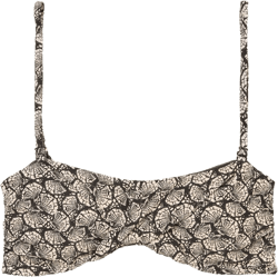 Ness Black Mono Shell Bandeau Bikini Top