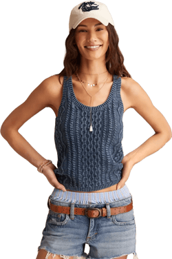 cable sweater tank