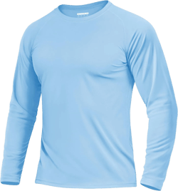 Boladeci Men's UPF 50+ Sun Protection UV SPF Shirts Long Sleeve Lightweight Quick Dry Swim T-Shirts Rash Guard Blue XX-Large