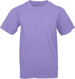 Comfort Colors Men's Adult Short Sleeve Pocket Tee, Style 6030 (XX-Large, Violet)