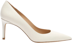 75mm Stuart Power pointed-toe leather pumps