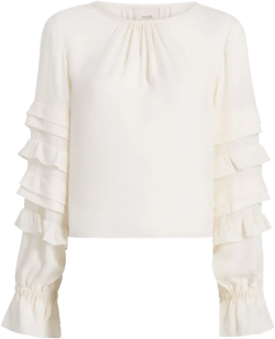 tiered-ruffle blouse
